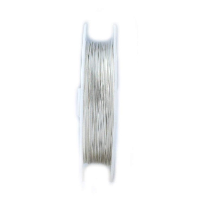 Alambre de plata de ley 925 de calibre 22, cuadrado,