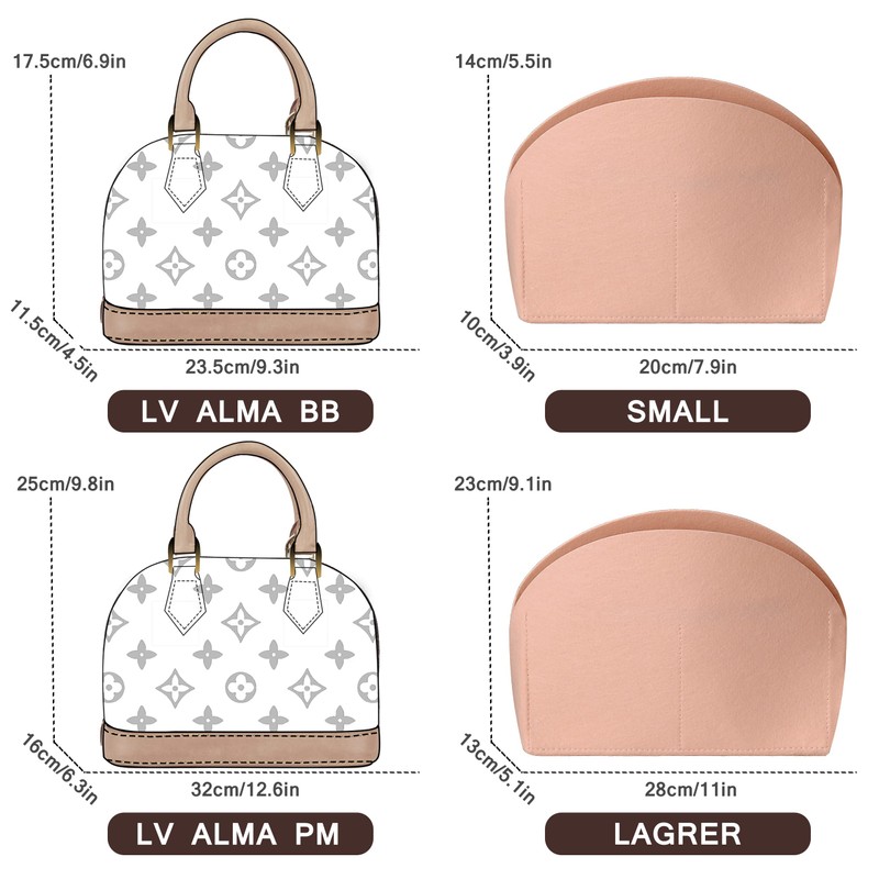 Soyizom Handbag organiser bag in bag for Alma BB PM.,