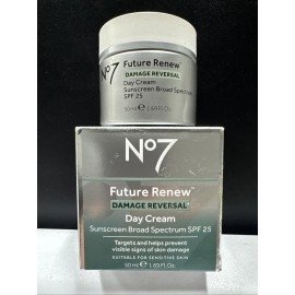No7 Future Renew Damage Reversal Day Cream SPF 25 Sunscreen 1.69 oz Exp. 02/2026