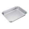 TeamFar - Sartén rectangular de acero inoxidable, tamaño compacto 20,3