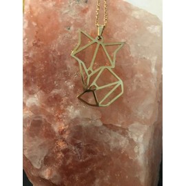 Modern Fox Necklace Pendant Charm, in an Organza Gift Bag