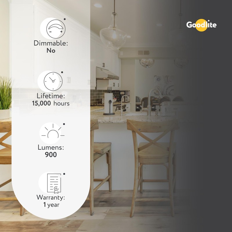 Goodlite G-83352 9W LED A19 Omni Directional 300-Degree 50K Light