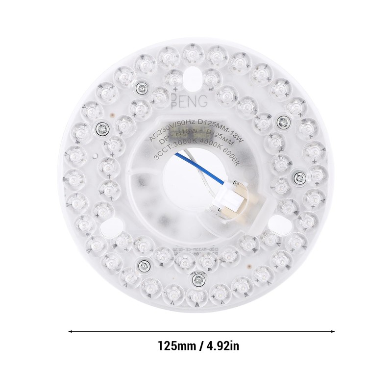 4.92 Inch LED Ceiling Fan Light Retrofit Kit,18W 3CCT 3000K