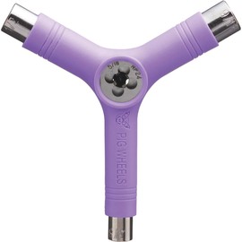 Pig Wheels Tri-Socket/Threader Purple Skate Tool