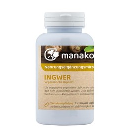 manako Ginger Vegetarian Capsules, 120 Capsules