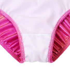 ZNYUNE Girls' Colour Gradient Leotard, Sleeveless, Children's Gymnastics Jersey, Classic B374 BluePurple 14A