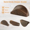 MOROBOR Half Moon Drawer Handles, 4PCS Wooden Semi Circle Pulls