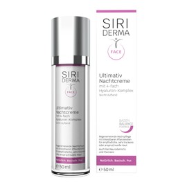 SIRIDERMA Ultimate Night Cream | Basic Anti-Ageing Face Cream | Hyaluronic and 8 Plant Oils | Vegan (50 ml, Lightly Fragrance)
