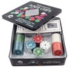 100PCS Poker Chips Cards with Portable Carrying Case for Texas