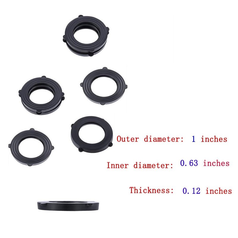 JAMMY Rubber Garden Hose Washers, 20 PCS, 1 Inch, Flat,