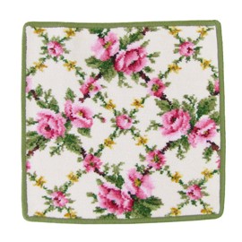 FEILER Handkerchief, Hand Towel, Towel Handkerchief, 9.8 inches (25 cm), Amelie Moss, White x Green