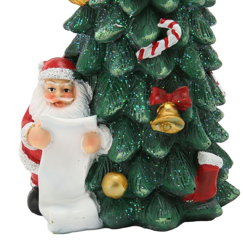 Christmas Tree Statue Durable Fadeless Resin Christmas Tree Figurine Exquisite