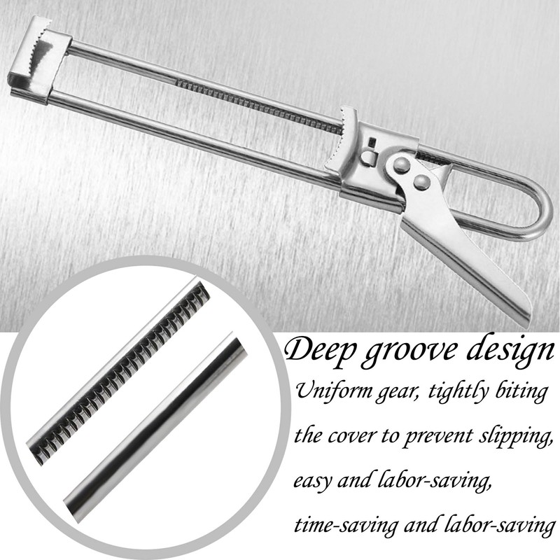 Jar Opener,Adjustable Non-Slip Multifunctional Stainless Steel Can Opener,Multi Opener Set