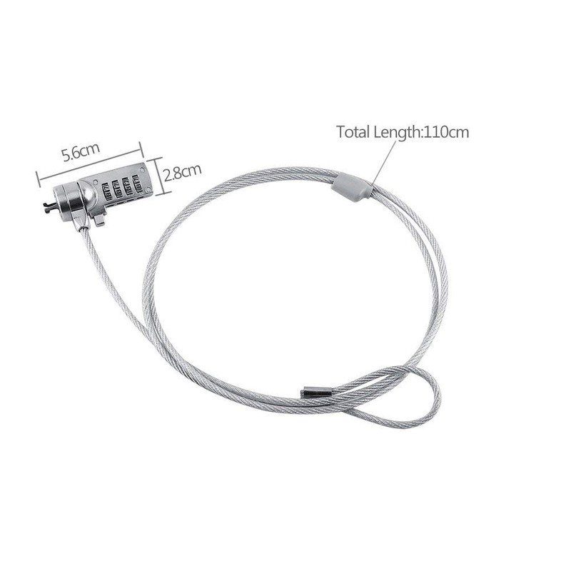 Diyeeni Combination Security Lock Cable, Laptop Security Lock Cable with
