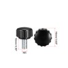 sourcing map 6pcs Knurled Clamping Knobs M5 x 10mm Metric
