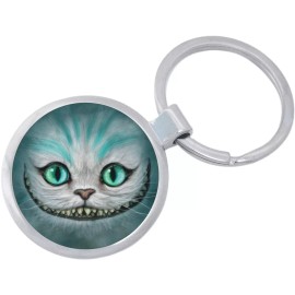 Cheshire Cat Wonderland Keychain - Includes 1.25 Inch Loop for Keys or Backpack