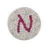 N- Initial Micro Pave Crystal Ball Marker (Pink) w/Hat Clip
