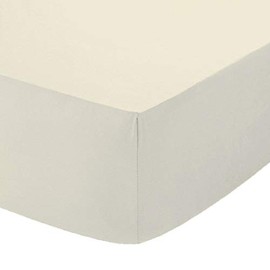 Comfy Nights Extra Deep 16"(40Cm) 100% Egyptian Cotton Fitted Bed Sheet in (Super King, Cream - 40cm Deep)