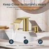 FORIOUS Upgrade Brushed Gold Bathroom Faucets 3 Hole, 8 Inch