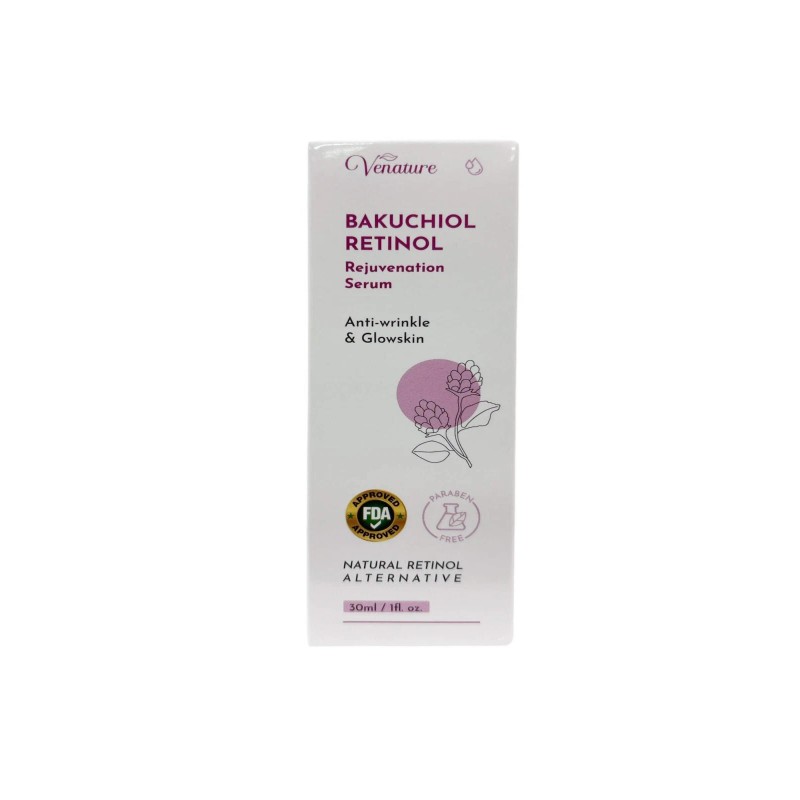 Venature Bakuchiol Retinol Serum 1oz Anti-Wrinkle Hydrating Glow Skin Care