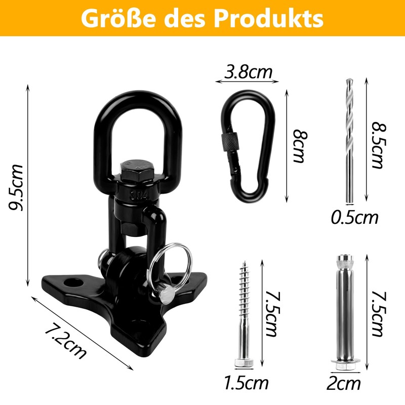 Awroutdoor Ceiling Hook, Hanging Chair, Stainless Steel, Heavy Duty Ceiling