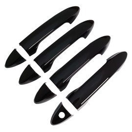 AOKIO Glossy Black Exterior Door Handle Cover Trim for Honda Accord Sedan Accessories 2013 2014 2015 2016 2017 Without Smart Keyhole