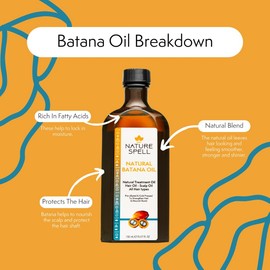 Nature Spell Batana Oil for Hair & Skin 150 ml with Scalp Massager, Banata Oil for Hair Strength & Nourishment, Scalp Massager for Hair Growth