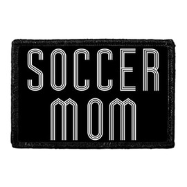 Soccer Mom | Hook and Loop Attach for Hats, Jeans, Vest, Coat | 2x3 in | by Pull Patch