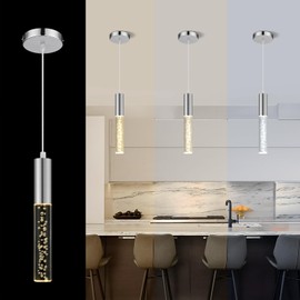 OTeedo 3 Pack Pendant Lights Kitchen Island,3 Color Modern LED Acrylic Bubble Crystal for Dining Room Light Fixture,Dimmable Pendant Ceiling Hanging Light Fixtures for Restaurant,Living Room
