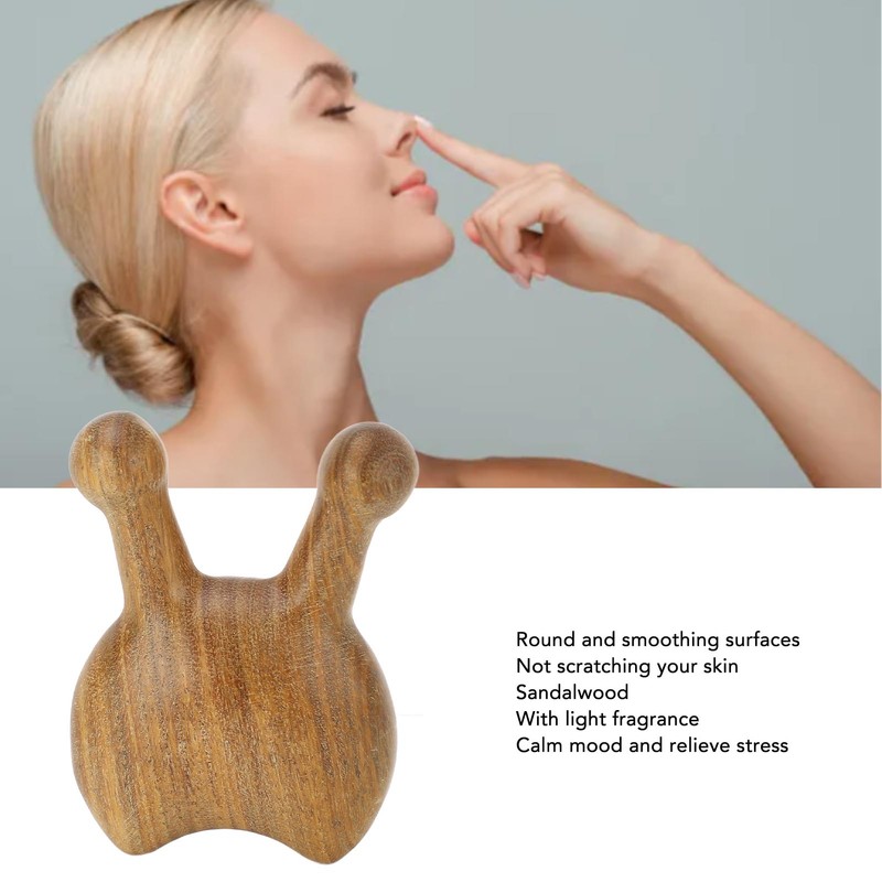 2pcs Nose Massage Tool Reduce Stress Calm Mood Sandalwood Nose