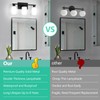 Bathroom Light Fixtures, 3 Lights Matte Black Vanity Light with