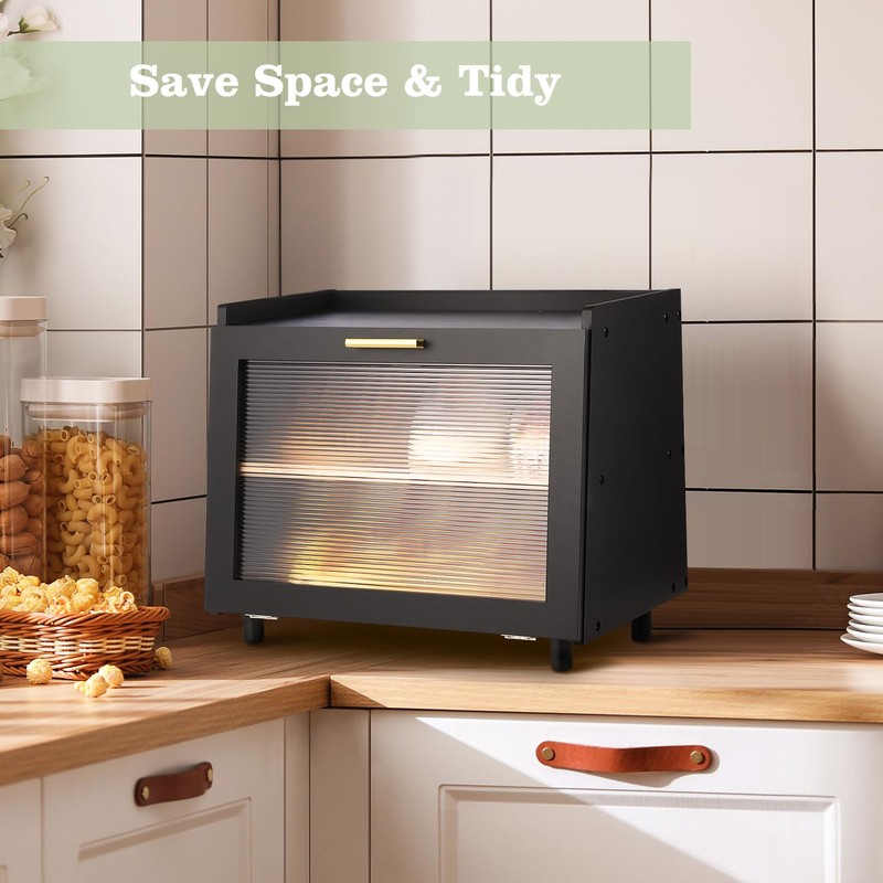 Garvee Double Layer Bread Box for Kitchen Countertop – Farmhouse