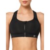 Yvette Racerback Sports Bras for Women High Impact Front Zip