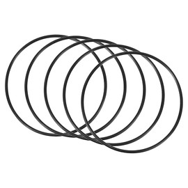 QUARKZMAN Nitrile Rubber Round Seal Washer 120 mm x 112 mm x 4 mm for Tap Plumber Repair Seal Connection, Black Pack of 5