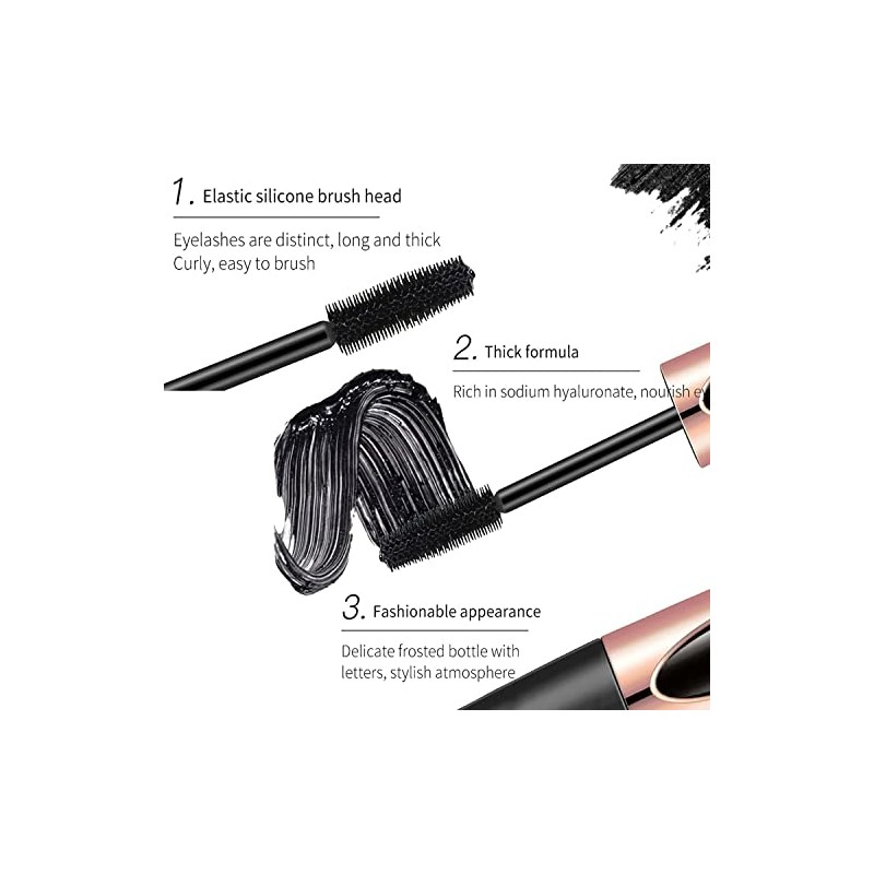 3 PCS 4D Silk Fiber Lash Mascara Waterproof Mascara Eyelash