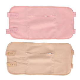 2pcs Castor Oil Package Reusable Soft Portable Castor Oil Pack Wrap for Sleeping Pink Khaki