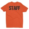 NYC FACTORY Men's Staff Tee Distressed Design (Orange-Black, 3XL)