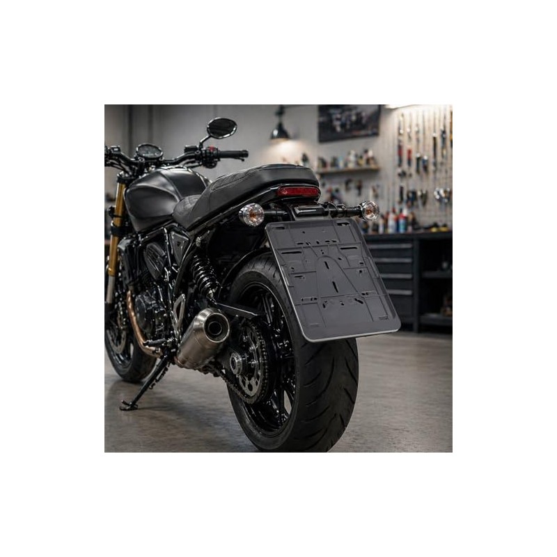Motorcycle License Plate Holder, 180 x 200 mm, Motorcycle License