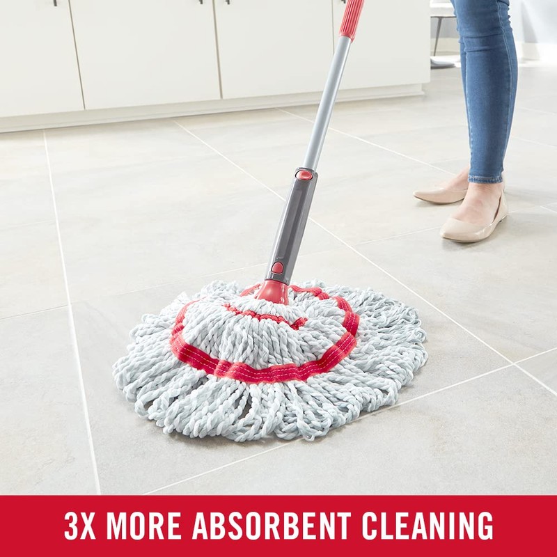 Rubbermaid Commercial Products Self-Wringing Ratchet Twist Mop with Blended Yarn