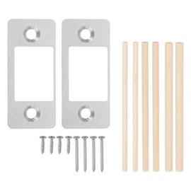 PATIKIL 1" x 2.24" Deadbolt Strike Plate, 2 Set Adjustable Door Strike Plate with Screws Door Backplate Stainless Steel for Electronic Locks Home and Rental Security Strike Plate, Silver