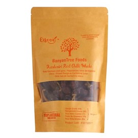 BanyanTree Foods Kashmiri Red Chilli Whole 100g ~ All Natural, Indian Origin