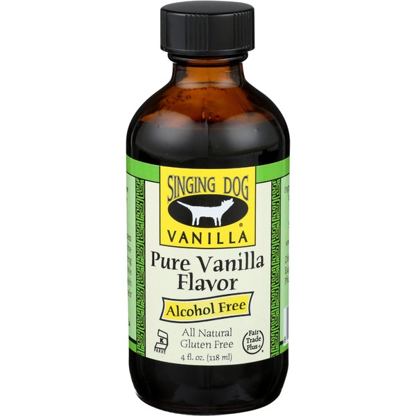 Singing Dog Vanilla, Pure Vanilla Flavor Alcohol Free, 4 Fluid Ounce Bottle