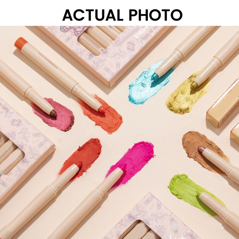 12pcs 0.03oz Eyeshadow Stick Set Women Waterproof Long Lasting Makeup