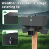 Portable 80LB Gravity Deer Feeder, Heavy Duty Metal Wildlife Feeder