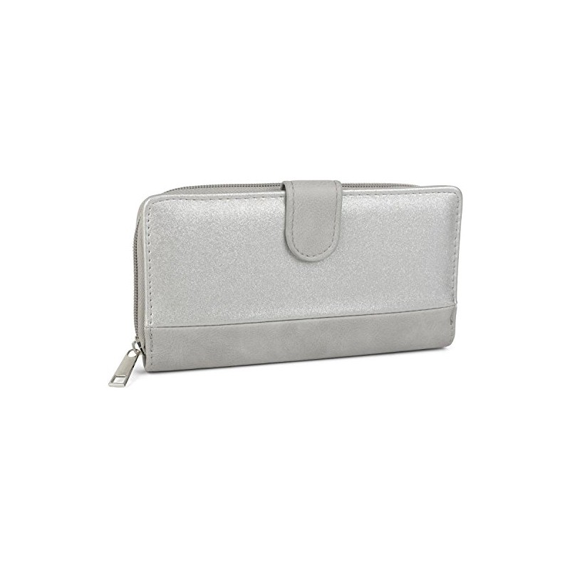 styleBREAKER purse in a 2-tone metallic look and press stud
