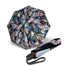 Knirps T.200 Medium Duomatic Automatic Open Close Rain Umbrella for Adults - Portable Weather Protection - Compact, Fits in Backpack or Purse, Retractable with Carrying Case, Eternity, 97cm Diameter