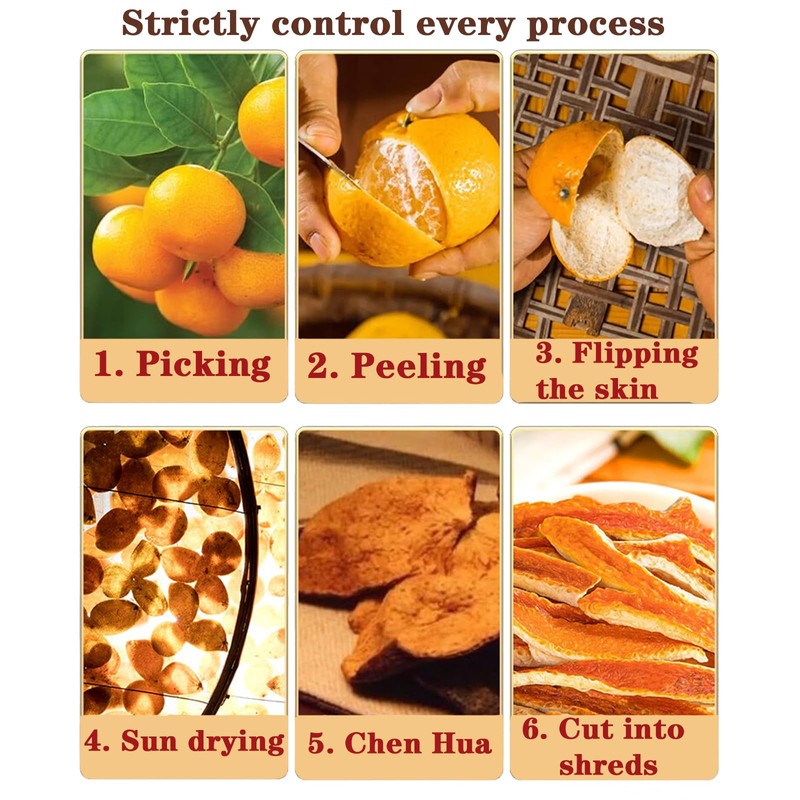 Dried Tangerine Peel Dried Orange Peel Strips 200g/7.05oz Orange Peel