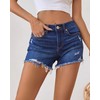 OFLUCK Jean Shorts for Womens High Waisted Ripped Denim Summer