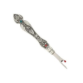 Desgarradores de Costura Vintage, Material de Primera Calidad para Quitar Hilos de Forma Rápida y Fácil, Punto Rojo para Protección de Telas, Multiusos para Manualidades, Plata