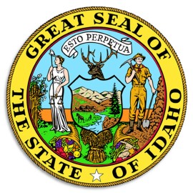 Kiwi Gifts Idaho State Seal Emblem - 3 Pack Circle Stickers 3 Inch - USA America